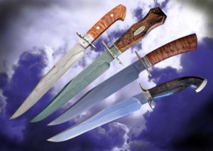 Four bowie knives by Kevin Harvey