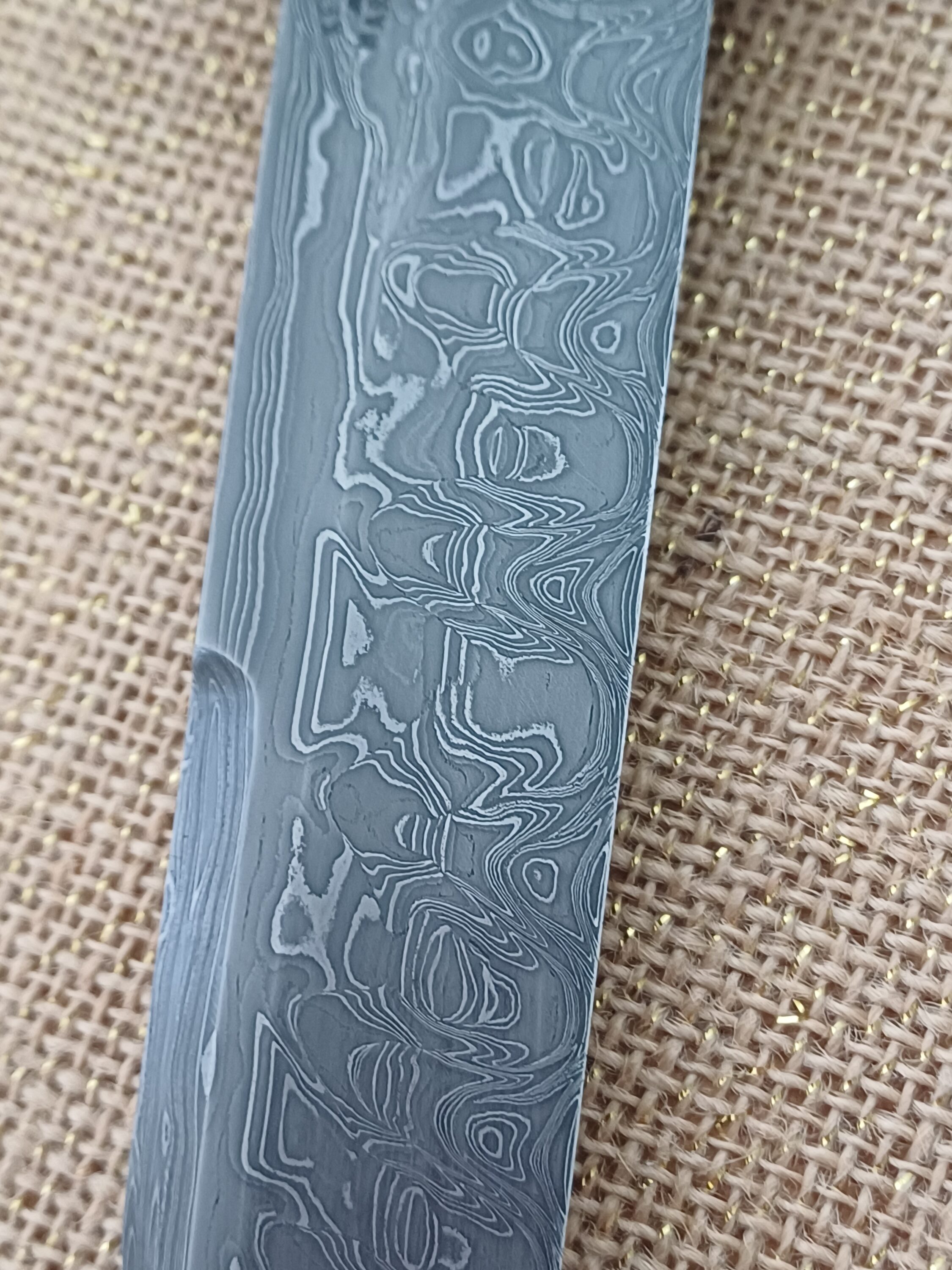 Close up of the damascus